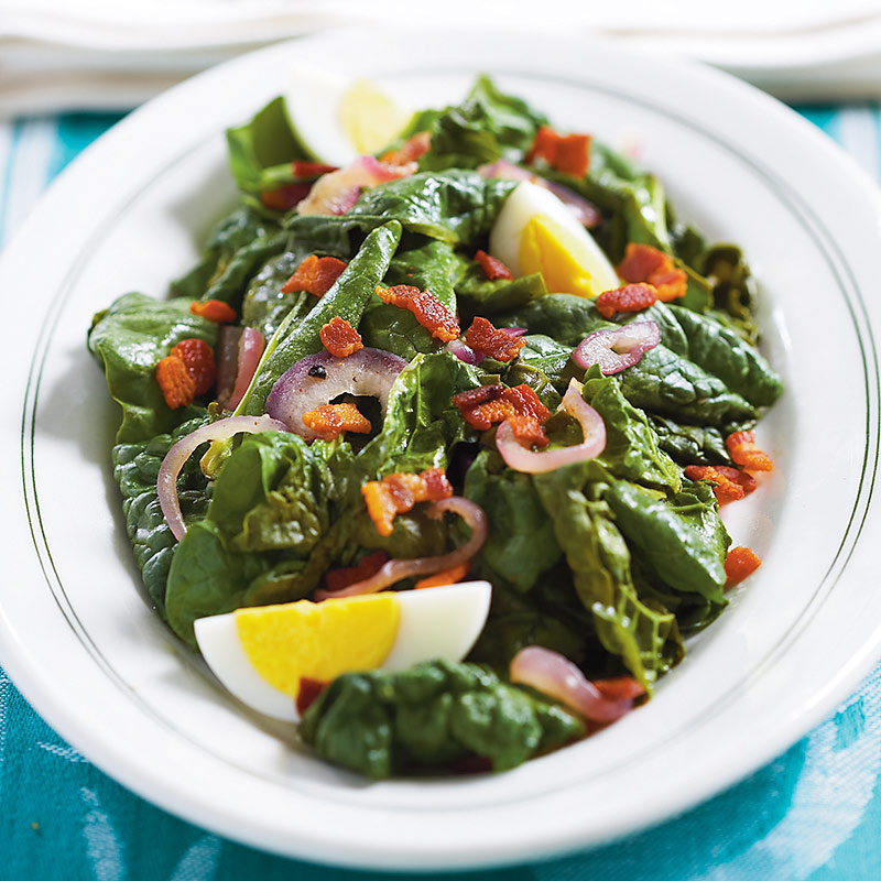 Spinach Salad with Hot Bacon Dressing Recipe Cook's Country