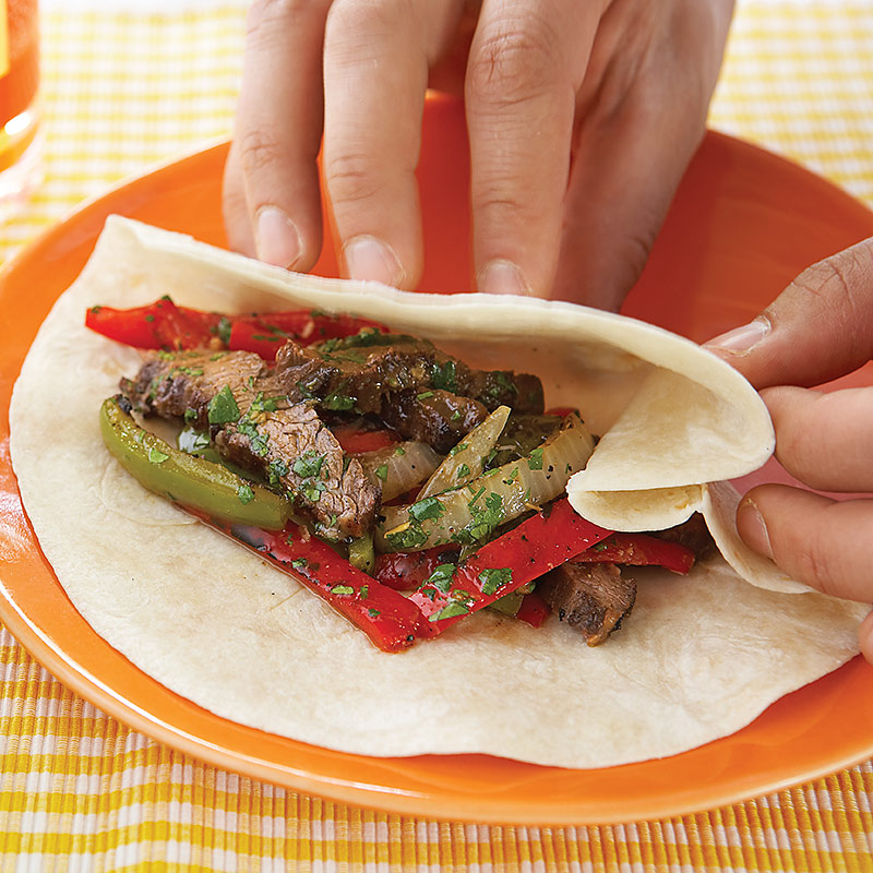 Skirt Steak Fajitas on a Gas Grill