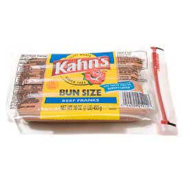 Kahn's Bun Size Beef Franks