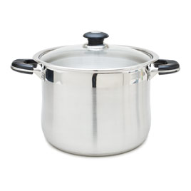 Alpha Heavy Gauge 12 QT (Stainless Steel Stock Pot with Glass Lid)